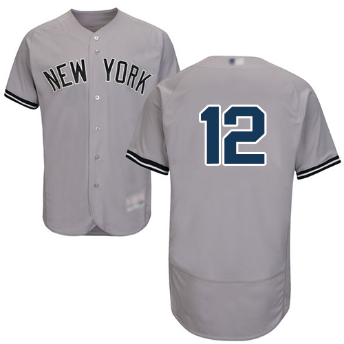 #12 Troy Tulowitzki Grey Baseball Road Men's Jersey New York Yankees Flex B