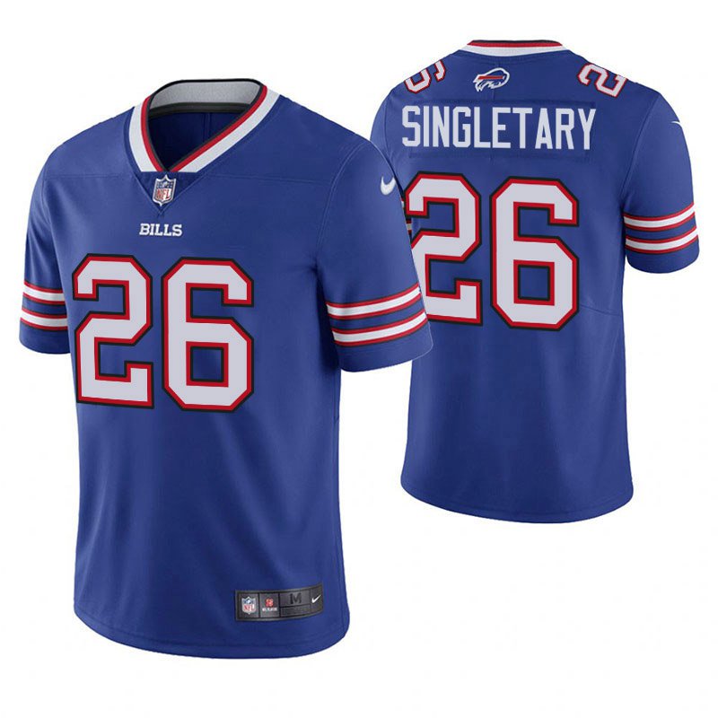 Men Buffalo Bills #26 Devin Singletary Royal Blue Vapor Untouchable Limited