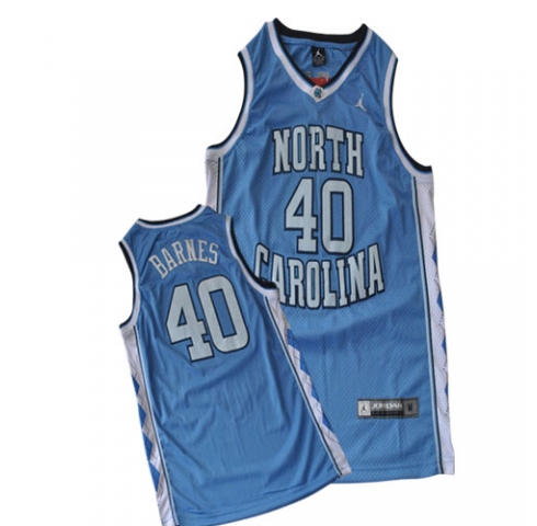 Men Nike North Carolina #40 Harrison Barnes Blue Authentic NCAA Jersey Buy