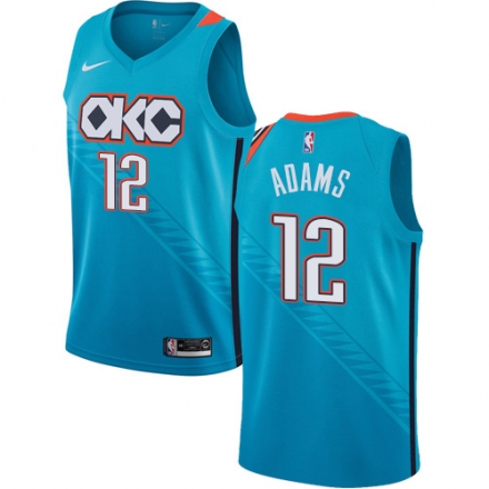 Men Nike Oklahoma City Thunder #12 Steven Adams Turquoise NBA Jersey - Cit