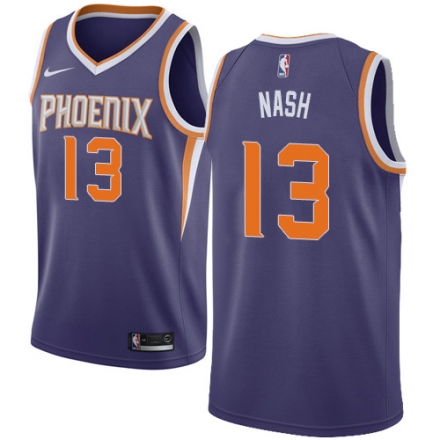 Men Nike Phoenix Suns #13 Steve Nash Purple Road NBA Jersey - Icon Edition