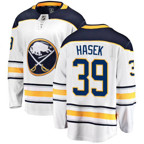 Men's Buffalo Sabres #39 Dominik Hasek Fanatics Branded White Away Breakawa