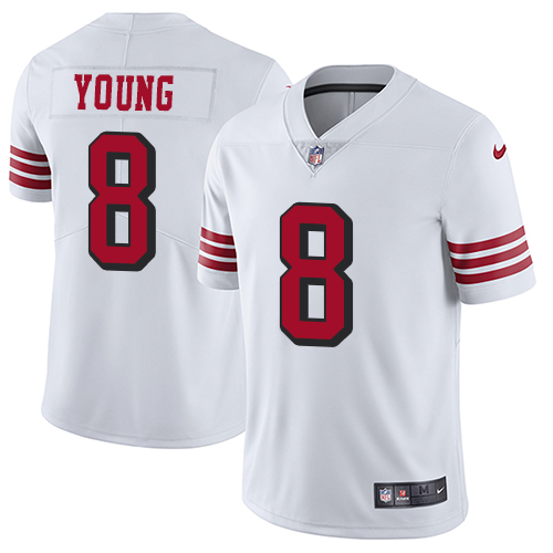 Nike Steve Young Limited White Men's Jersey - NFL San Francisco 49ers #8 Ru