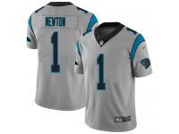 #1 Limited Cam Newton Silver Football Youth Jersey Carolina Panthers Inverted Legend