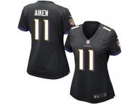 #11 Kamar Aiken Baltimore Ravens Alternate Jersey _ Nike Women's Black NFL Game