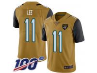 #11 Limited Marqise Lee Gold Football Youth Jersey Jacksonville Jaguars Rush Vapor Untouchable 100th Season