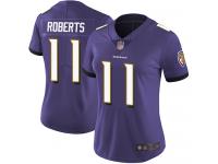 #11 Limited Seth Roberts Purple Football Home Women's Jersey Baltimore Ravens Vapor Untouchable