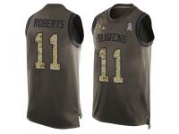 #11 Seth Roberts Green Football Men's Jersey Baltimore Ravens Salute to Service Tank Top