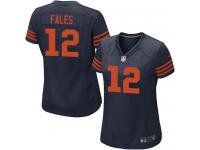 #12 David Fales 1940s Throwback Chicago Bears Alternate Jersey _ Nike Women's Navy Blue NFL Game