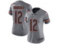 #12 Limited Allen Robinson Silver Football Women's Jersey Chicago Bears Inverted Legend Vapor Rush