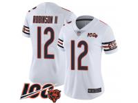 #12 Limited Allen Robinson White Football Road Women's Jersey Chicago Bears Vapor Untouchable 100th Season