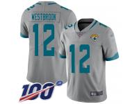 #12 Limited Dede Westbrook Silver Football Youth Jersey Jacksonville Jaguars Inverted Legend 100th Season