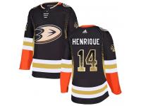#14 Adidas Authentic Adam Henrique Men's Black NHL Jersey - Anaheim Ducks Drift Fashion