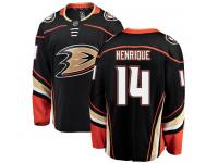 #14 Breakaway Adam Henrique Men's Black NHL Jersey - Home Anaheim Ducks