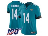 #14 Limited Justin Blackmon Teal Green Football Alternate Youth Jersey Jacksonville Jaguars Vapor Untouchable 100th Season