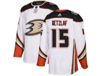 #15 Adidas Authentic Ryan Getzlaf Youth White NHL Jersey - Away Anaheim Ducks