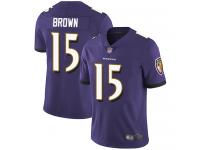 #15 Baltimore Ravens Marquise Brown Limited Youth Home Purple Jersey Football Vapor Untouchable