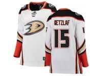 #15 Breakaway Ryan Getzlaf Women's White NHL Jersey - Away Anaheim Ducks