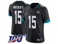 #15 Limited Gardner Minshew II Black Football Home Youth Jersey Jacksonville Jaguars Vapor Untouchable 100th Season