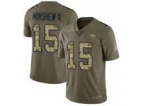 #15 Limited Gardner Minshew II Olive Camo Football Youth Jersey Jacksonville Jaguars 2017 Salute to Service