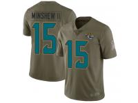 #15 Limited Gardner Minshew II Olive Football Youth Jersey Jacksonville Jaguars 2017 Salute to Service