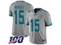 #15 Limited Gardner Minshew II Silver Football Youth Jersey Jacksonville Jaguars Inverted Legend 100th Season