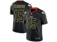 #15 Limited Patrick Mahomes Lights Out Black Football Men's Jersey Kansas City Chiefs Rush