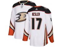 #17 Adidas Authentic Ryan Kesler Men's White NHL Jersey - Away Anaheim Ducks