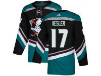 #17 Adidas Authentic Ryan Kesler Youth Black Teal NHL Jersey - Alternate Anaheim Ducks