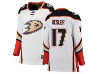#17 Breakaway Ryan Kesler Women's White NHL Jersey - Away Anaheim Ducks