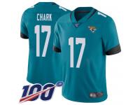 #17 Limited DJ Chark Teal Green Football Alternate Youth Jersey Jacksonville Jaguars Vapor Untouchable 100th Season