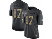 #17 Limited Mecole Hardman Black Football Youth Jersey Kansas City Chiefs 2016 Salute to Service
