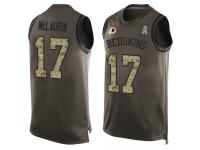 #17 Terry McLaurin Green Football Men's Washington Redskins Salute to Service Tank Top