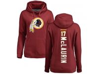 #17 Terry McLaurin Maroon Football Backer Women's Washington Redskins Pullover Hoodie