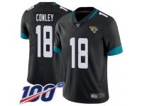 #18 Limited Chris Conley Black Football Home Youth Jersey Jacksonville Jaguars Vapor Untouchable 100th Season