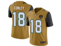 #18 Limited Chris Conley Gold Football Youth Jersey Jacksonville Jaguars Rush Vapor Untouchable