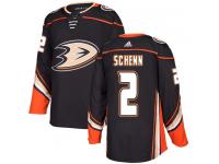 #2 Adidas Authentic Luke Schenn Youth Black NHL Jersey - Home Anaheim Ducks