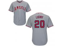 #20  Jonathan Lucroy Grey Baseball Road Youth Jersey Los Angeles Angels of Anaheim Cool Base
