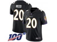 #20 Limited Ed Reed Black Football Alternate Youth Jersey Baltimore Ravens Vapor Untouchable 100th Season