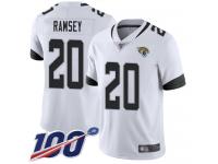 #20 Limited Jalen Ramsey White Football Road Youth Jersey Jacksonville Jaguars Vapor Untouchable 100th Season