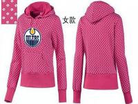 2015 NHL Edmonton Oilers Women Pullover Hoodie - Pink