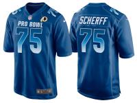 2018 PRO BOWL NFC WASHINGTON REDSKINS #75 BRANDON SCHERFF ROYAL GAME JERSEY