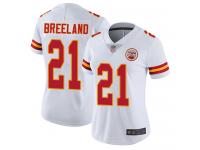 #21 Elite Bashaud Breeland White Football Road Women's Jersey Kansas City Chiefs Vapor Untouchable