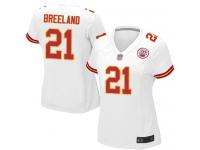 #21 Game Bashaud Breeland White Football Road Women's Jersey Kansas City Chiefs