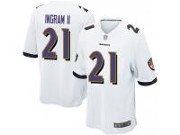 #21 Game Mark Ingram II White Football Road Men's Jersey Baltimore Ravens