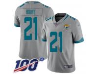 #21 Limited A.J. Bouye Silver Football Youth Jersey Jacksonville Jaguars Inverted Legend 100th Season