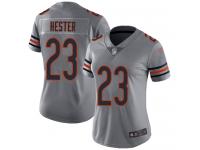 #23 Limited Devin Hester Silver Football Women's Jersey Chicago Bears Inverted Legend Vapor Rush