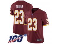 #23 Limited Quinton Dunbar Burgundy Red Football Home Youth Jersey Washington Redskins Vapor Untouchable 100th Season