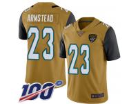 #23 Limited Ryquell Armstead Gold Football Youth Jersey Jacksonville Jaguars Rush Vapor Untouchable 100th Season