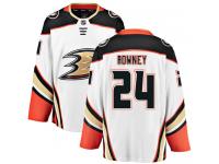 #24 Breakaway Carter Rowney Men's White NHL Jersey - Away Anaheim Ducks
